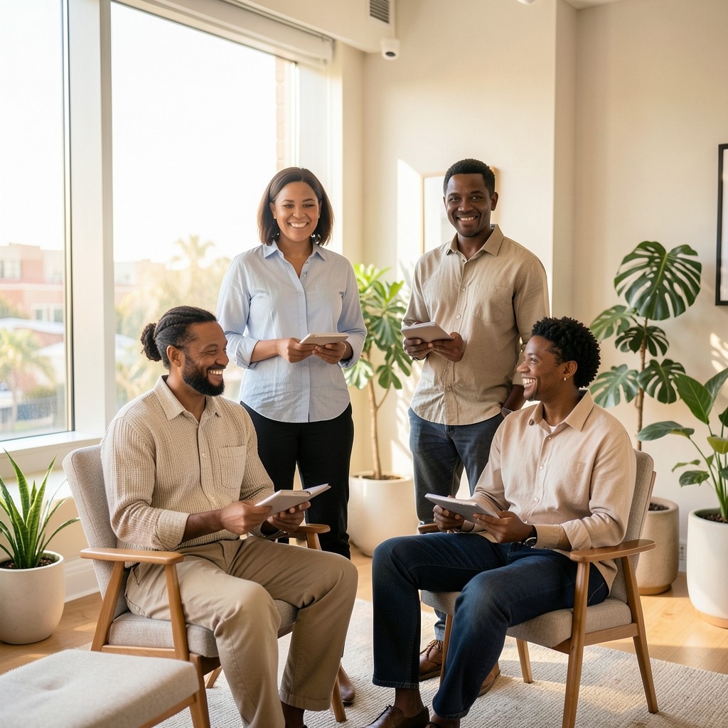 Page Willowhub advisors in a Cape Town meeting room discussing notes